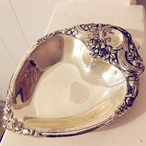 Silver plated jewelry dish